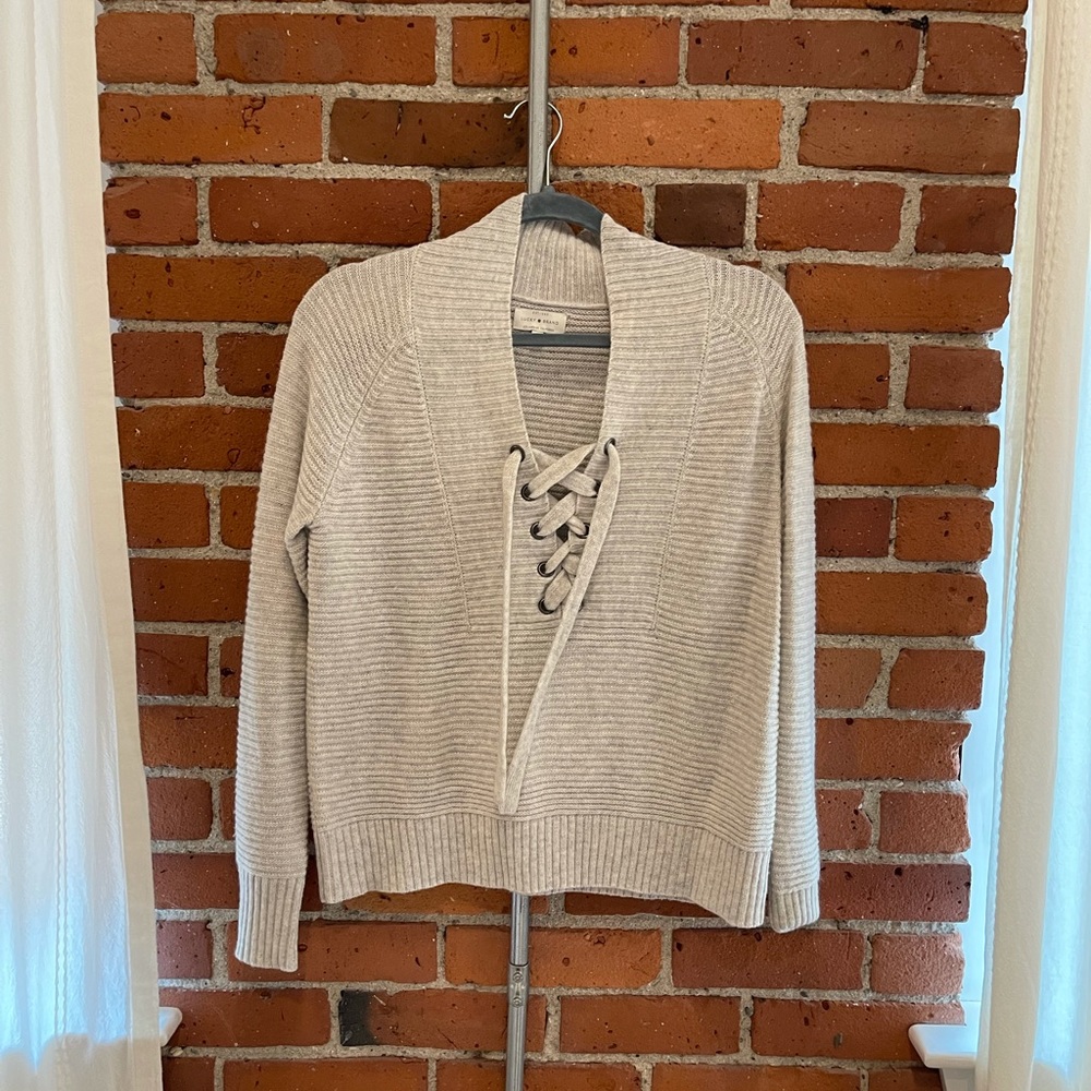Soft laced grey sweater. New condition.